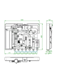 Schematische Darstellung einer elektronischen Wohnungsstation von Oventrop mit mehreren Anschlussmöglichkeiten und Wärmeübertrager.